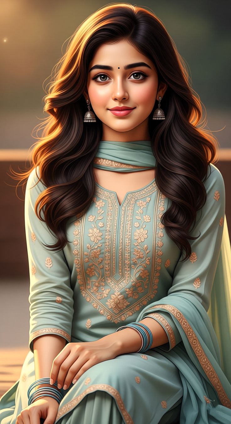 Beautiful girl pic simple