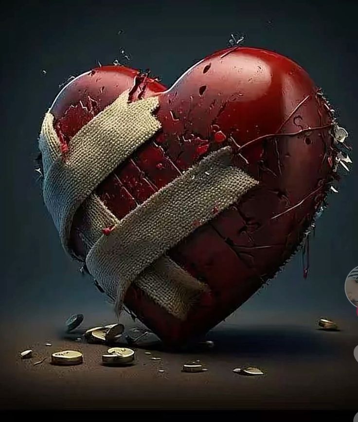 Broken heart dp with black theme