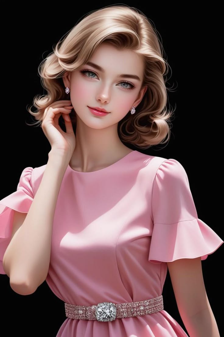 Cute girl pic with long hair