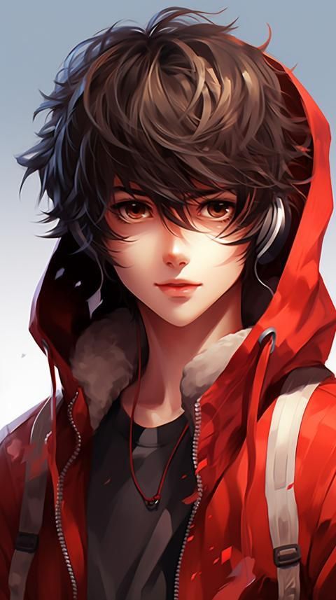 anime boy dp in hoodie black