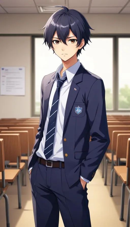 anime boy dp mirror selfie