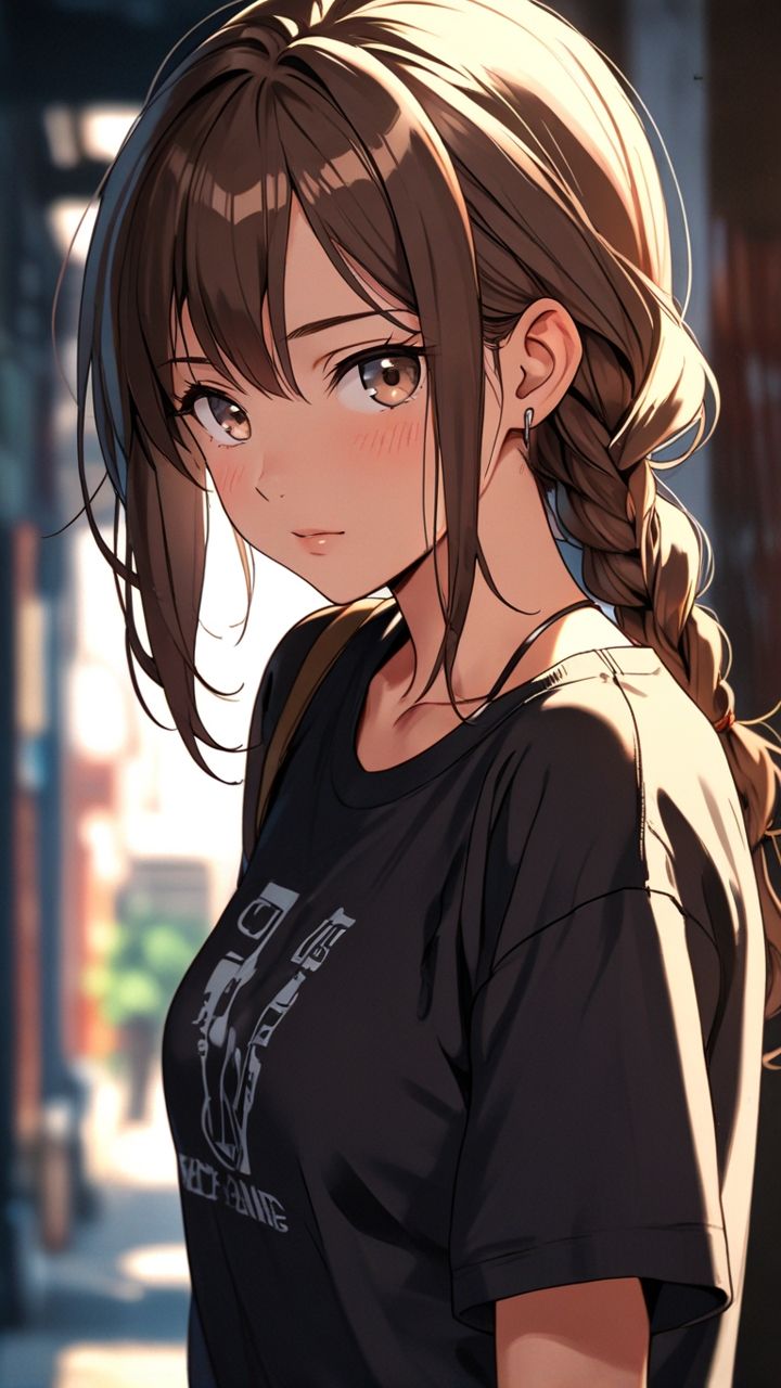anime girl dp aesthetic black