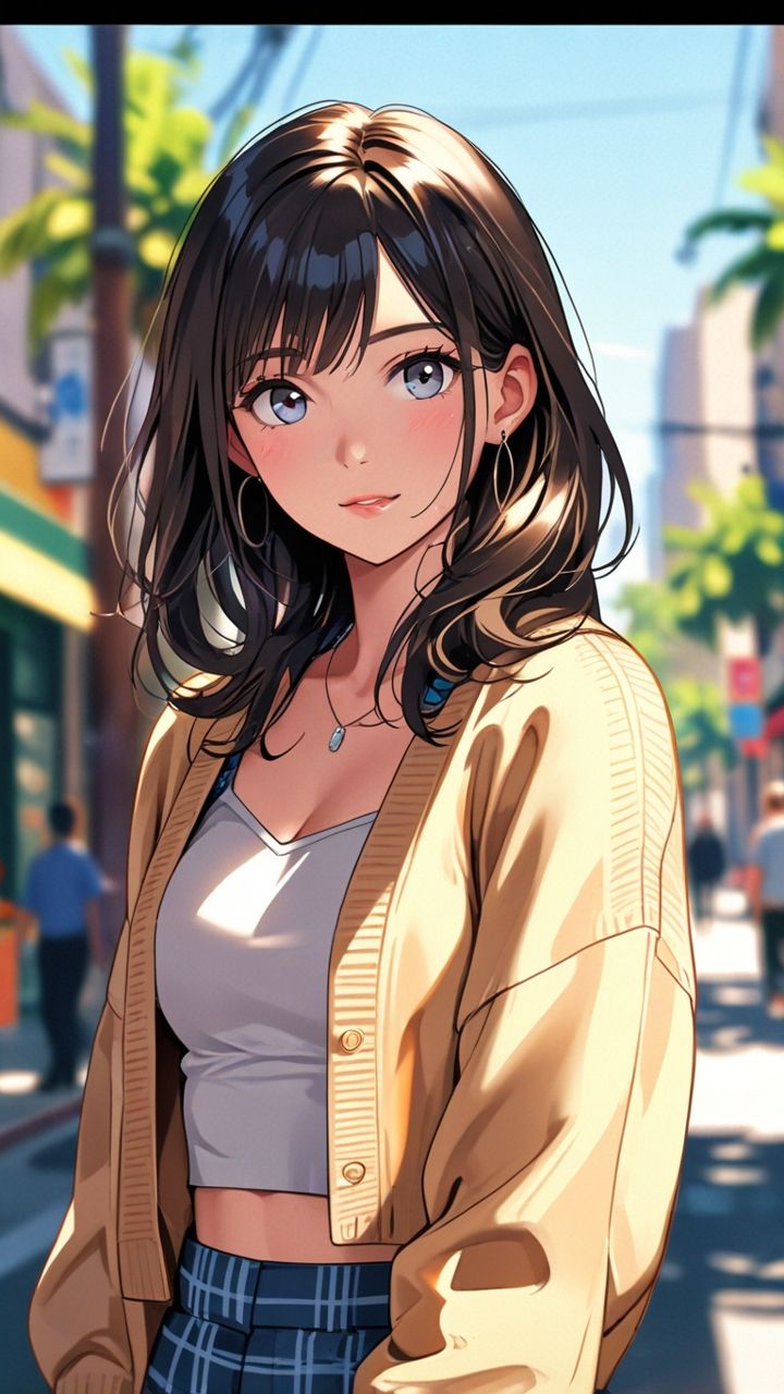 anime girl dp cartoon style