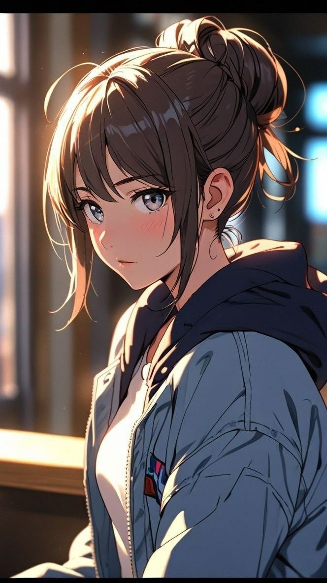anime girl dp with flower