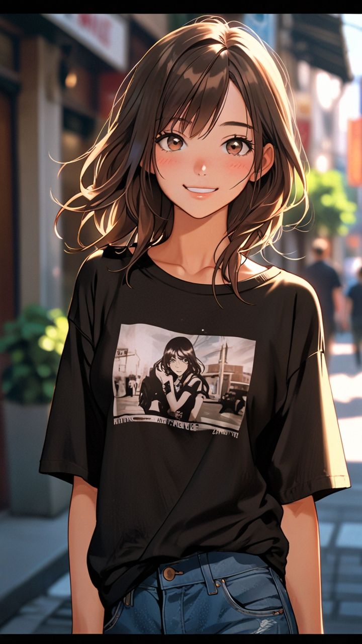 anime girl dp with smile