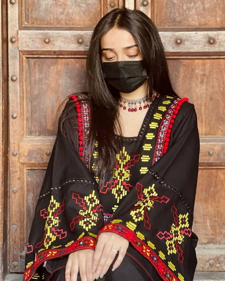 black mask girl photo aesthetic