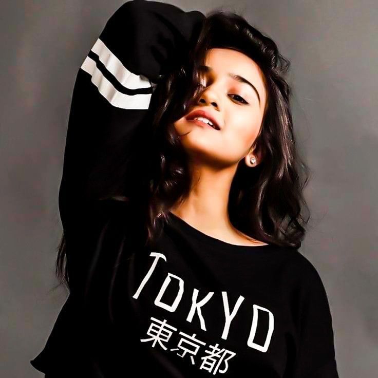 dp for attitude girl with black background