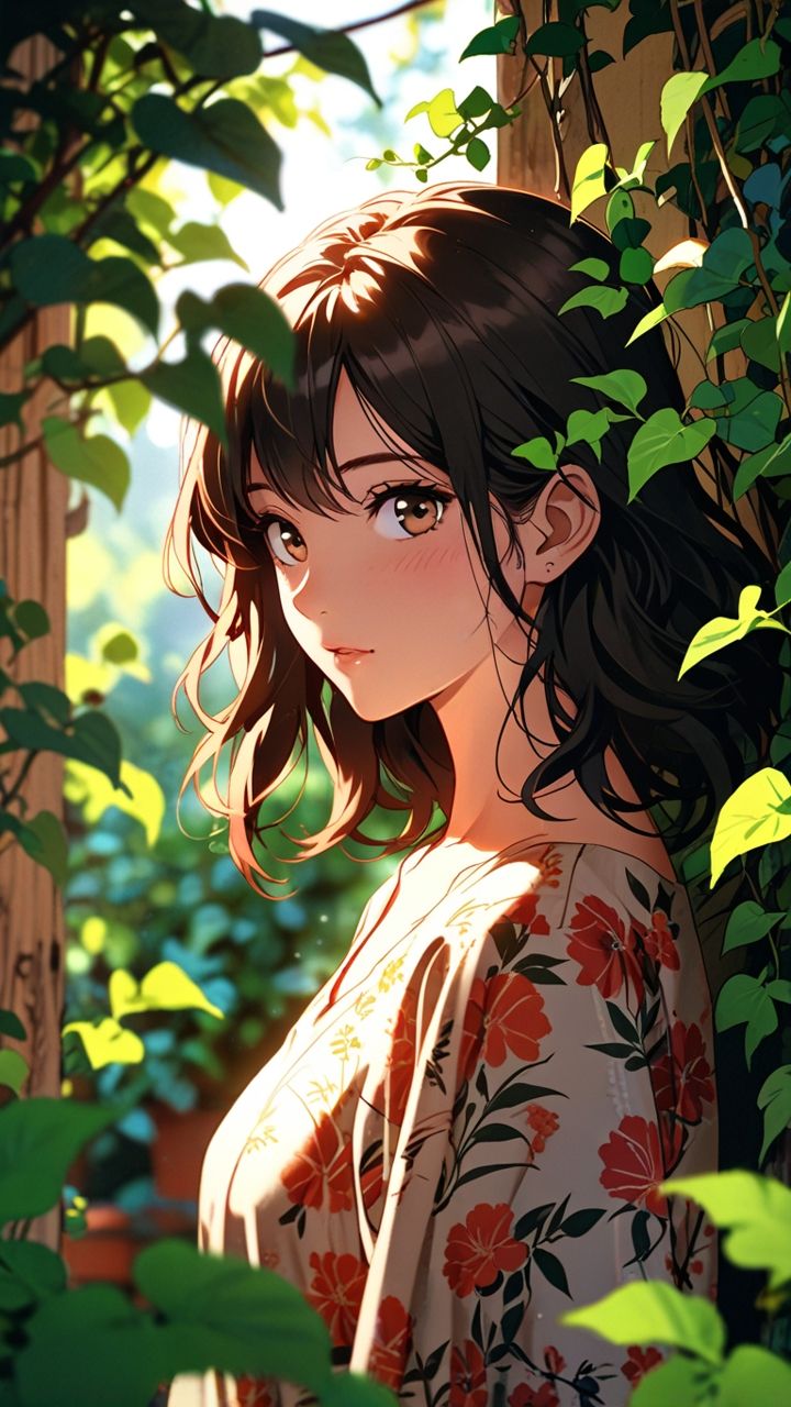 dreamy anime girl dp