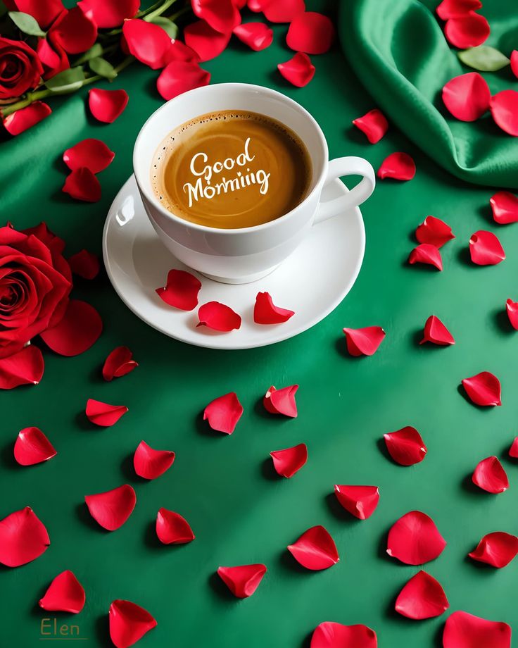 good morning images with flowers