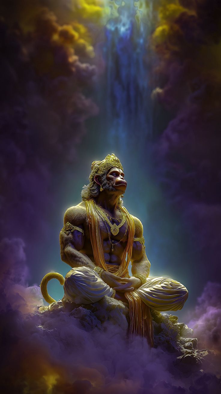 hanuman ji flying photo