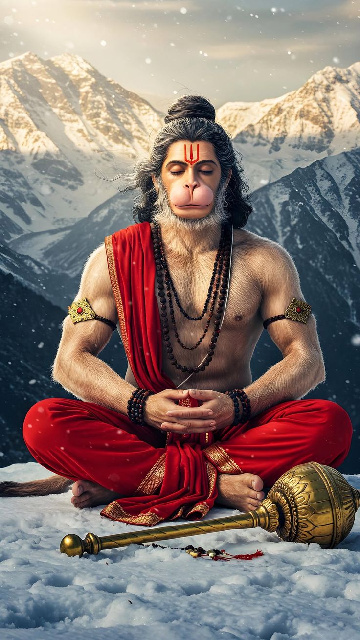hanuman ji wallpaper glowing effect