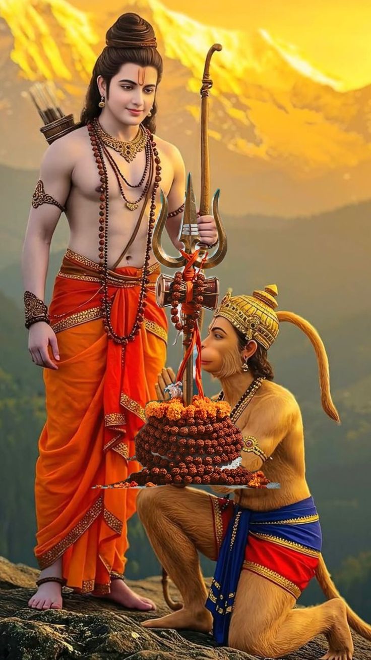 hanuman ji wallpaper orange background