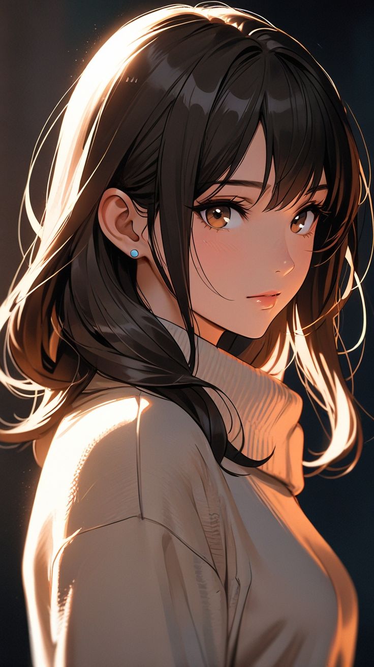 lovely anime girl dp