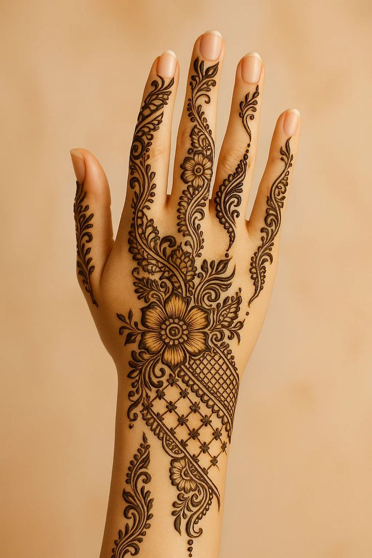 mehndi design photos front side