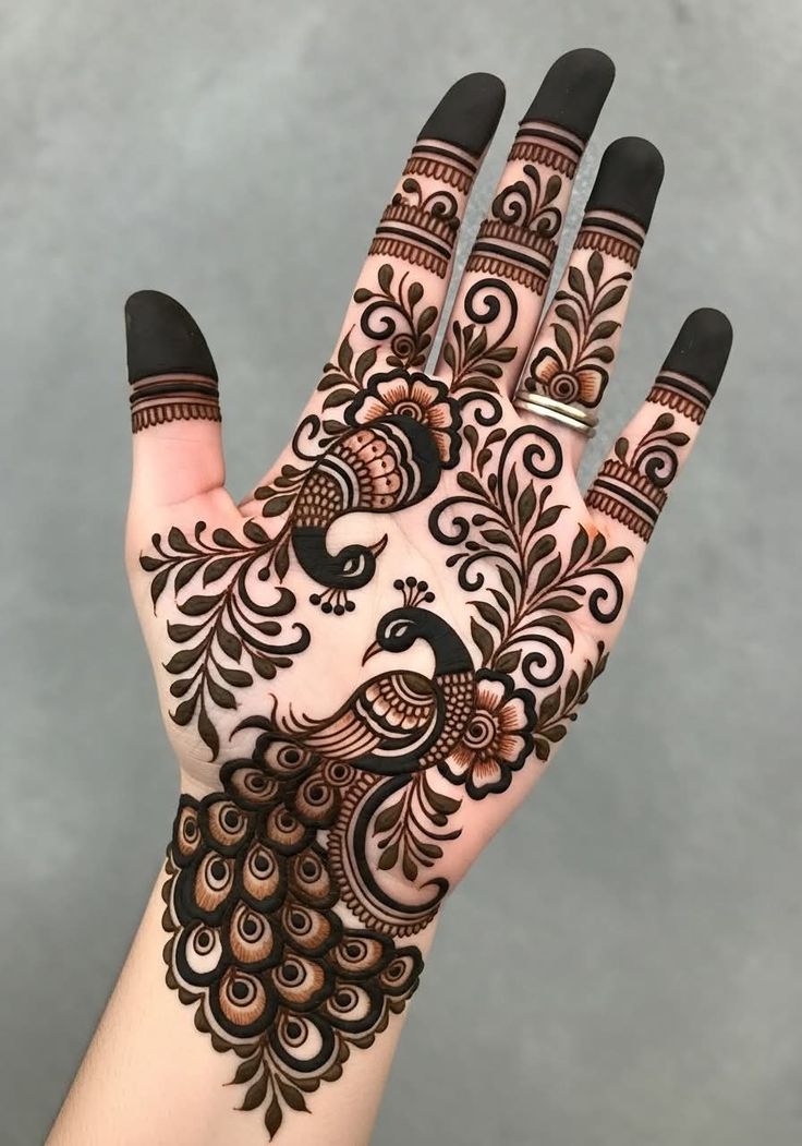 mehndi design photos peacock style