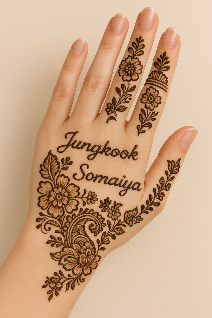mehndi design photos simple back hand