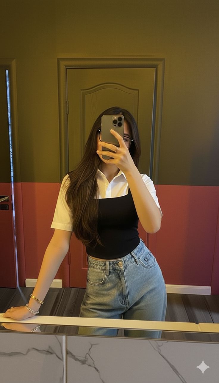 mirror selfie girl dp attitude style