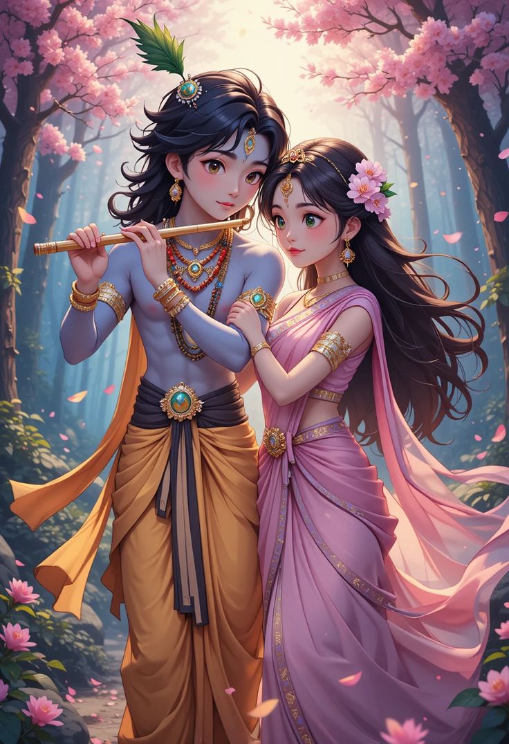 radha krishna wallpaper artistic