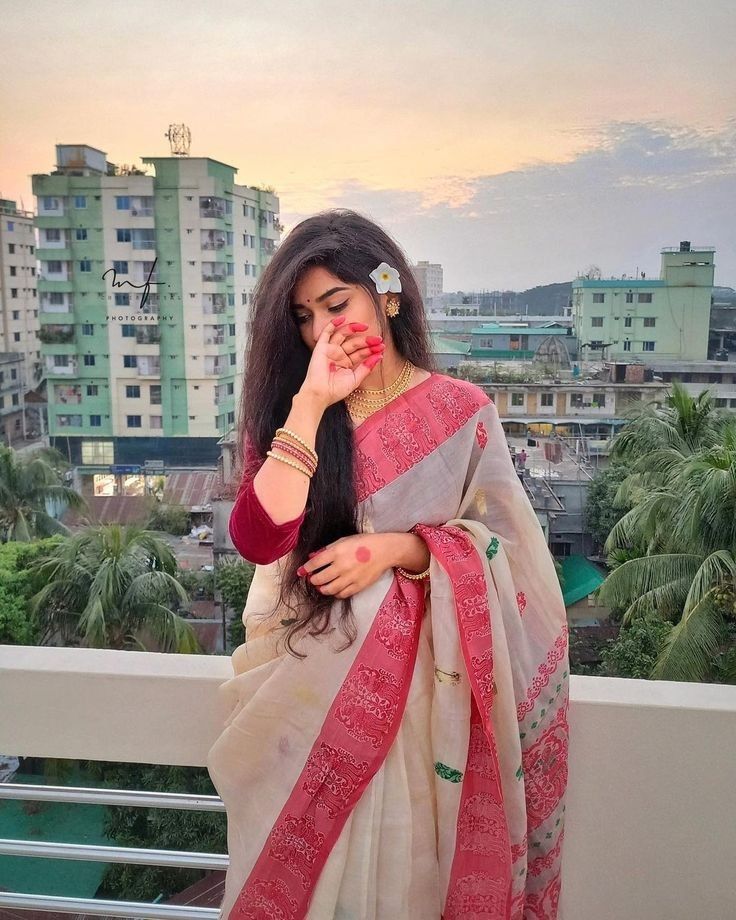 saree girl dp without filter