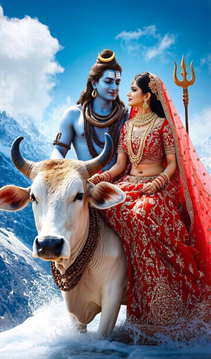 shiv parvati aesthetic wallpaper