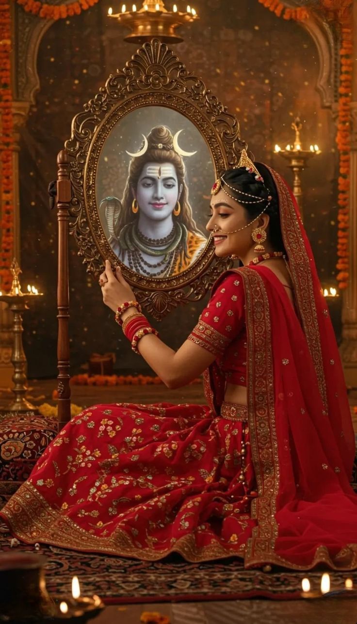 shiv parvati art images