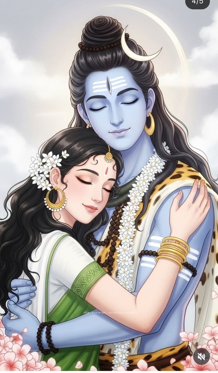 shiv parvati cartoon images