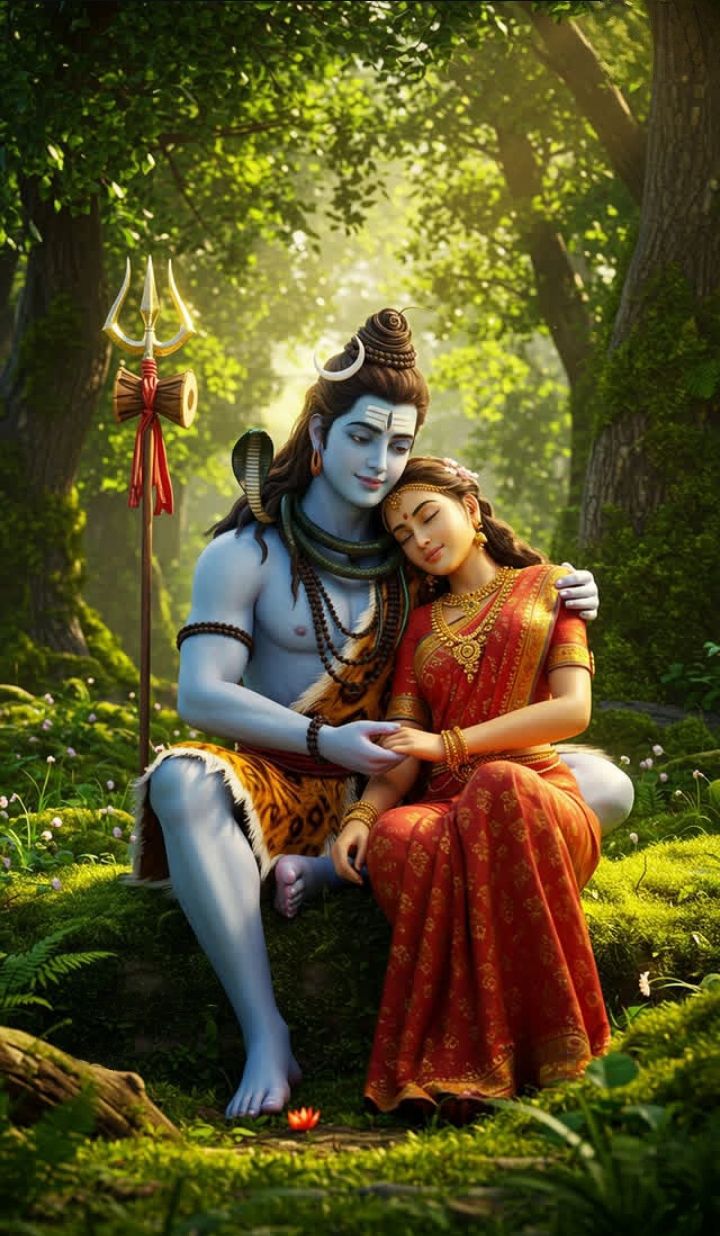 shiv parvati cute couple images