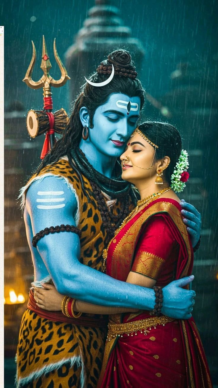 shiv parvati cute couple images