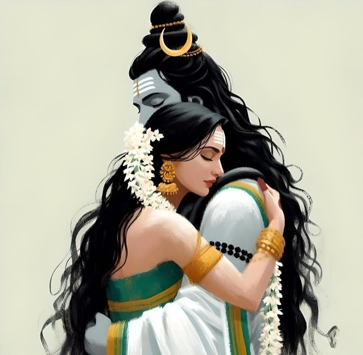 shiv parvati digital art