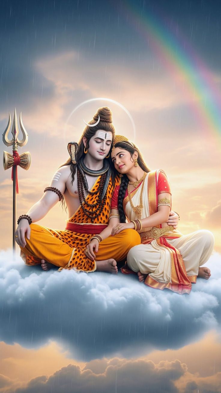 shiv parvati family images