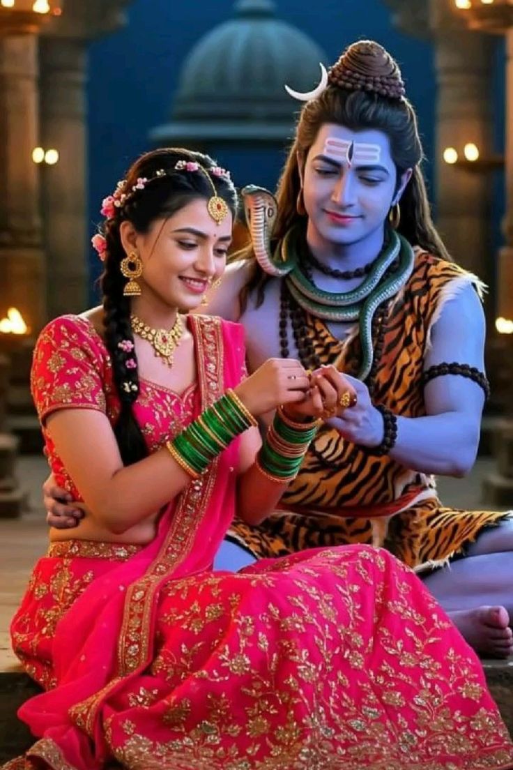 shiv parvati hd background image