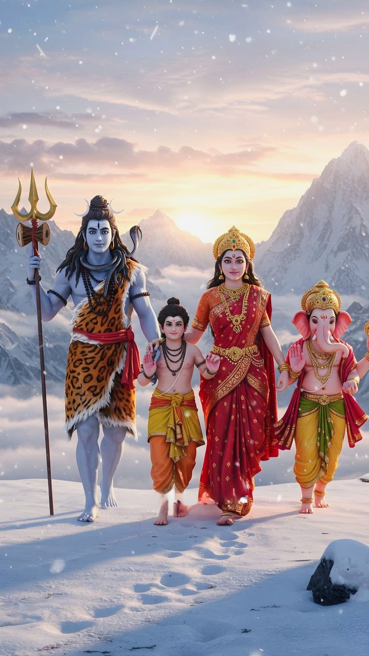 shiv parvati image for phone wallpaper