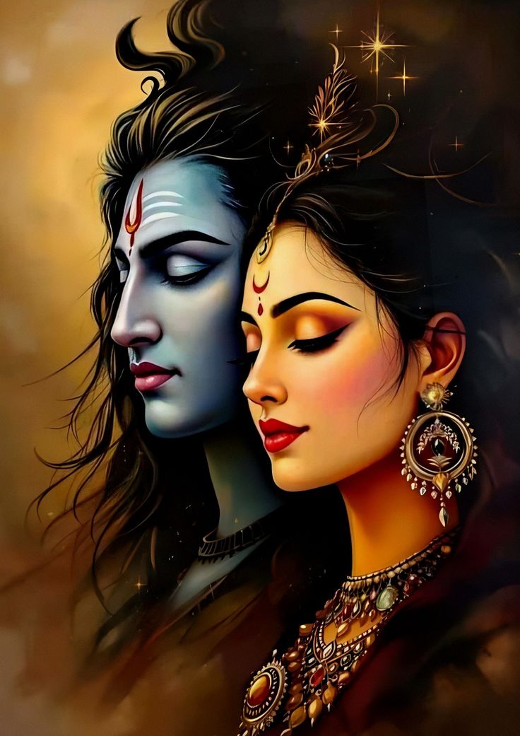 shiv parvati images cute