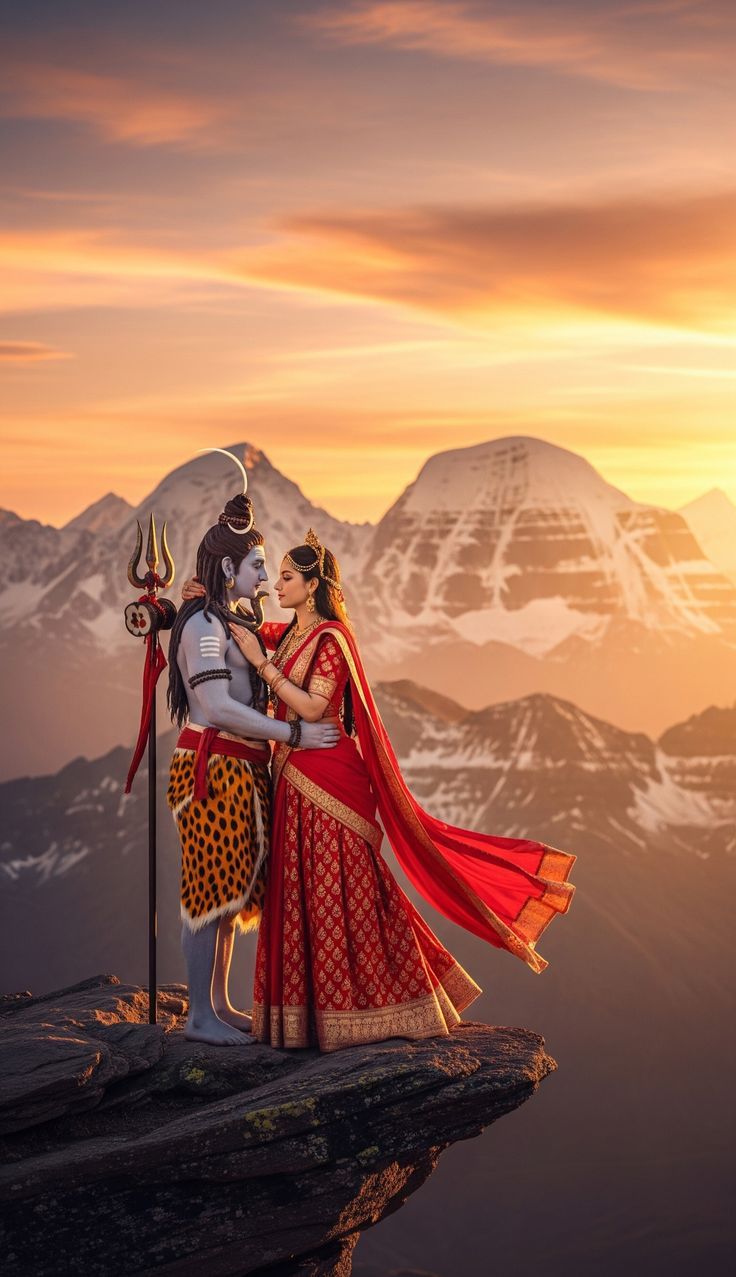 shiv parvati love wallpaper