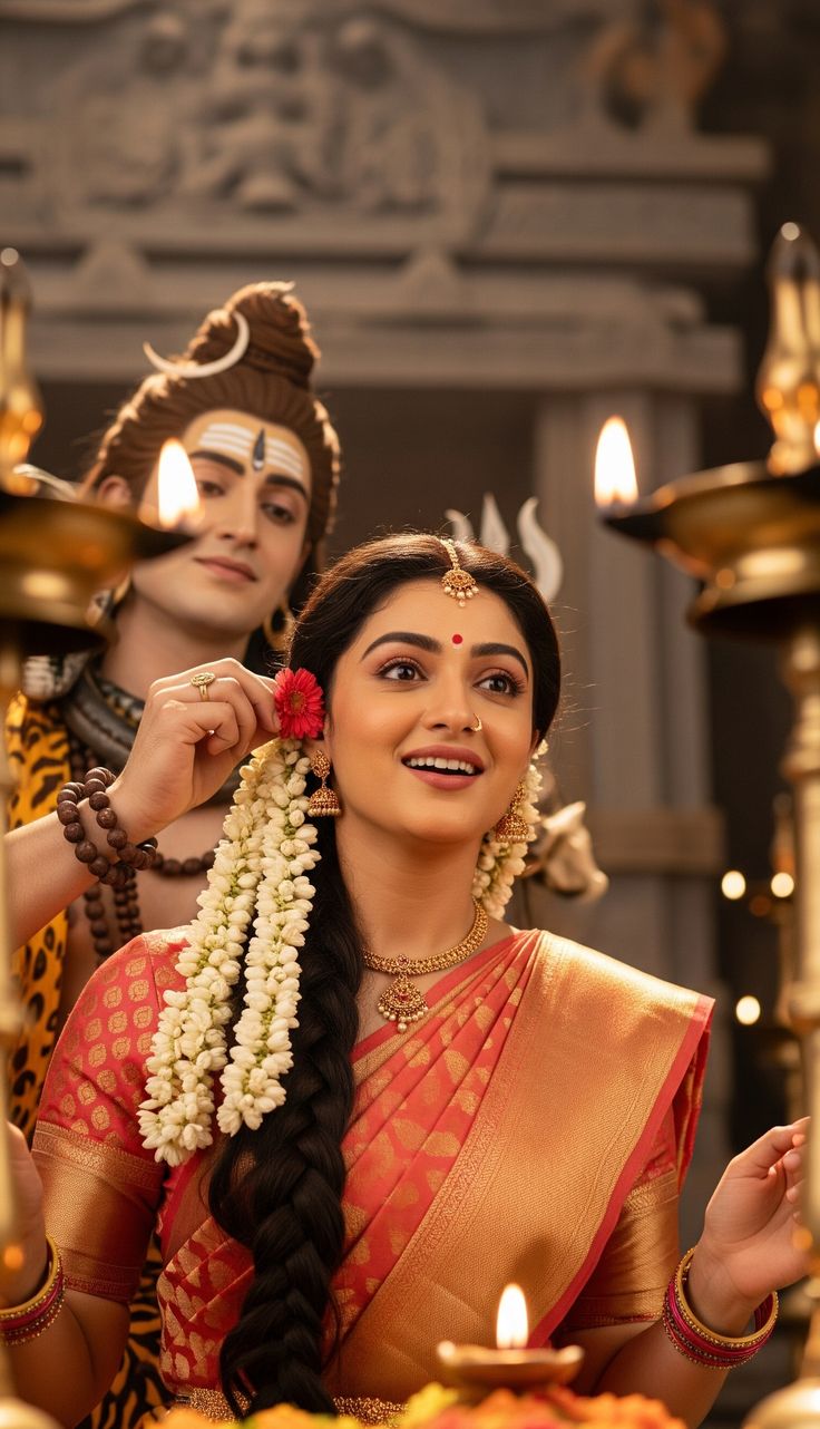 shiv parvati real photo hd