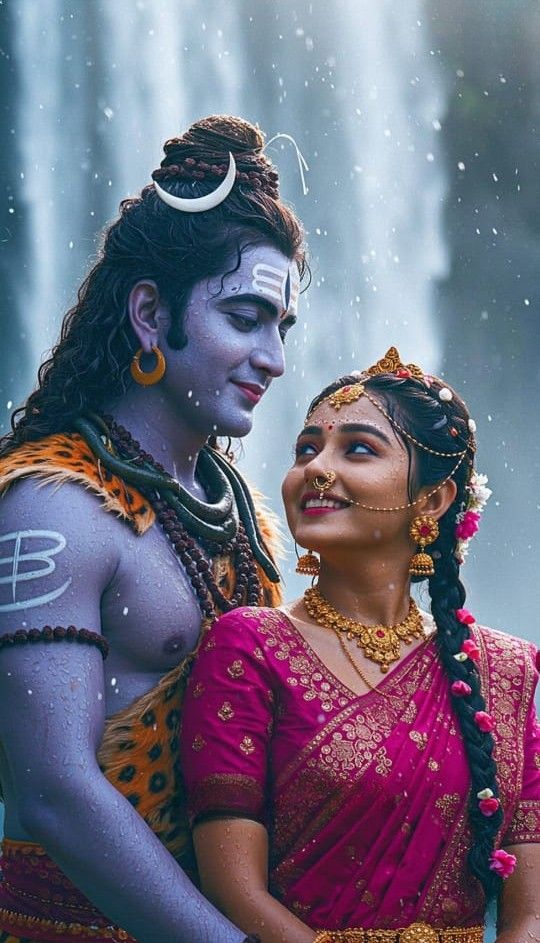 shiv parvati realistic hd image