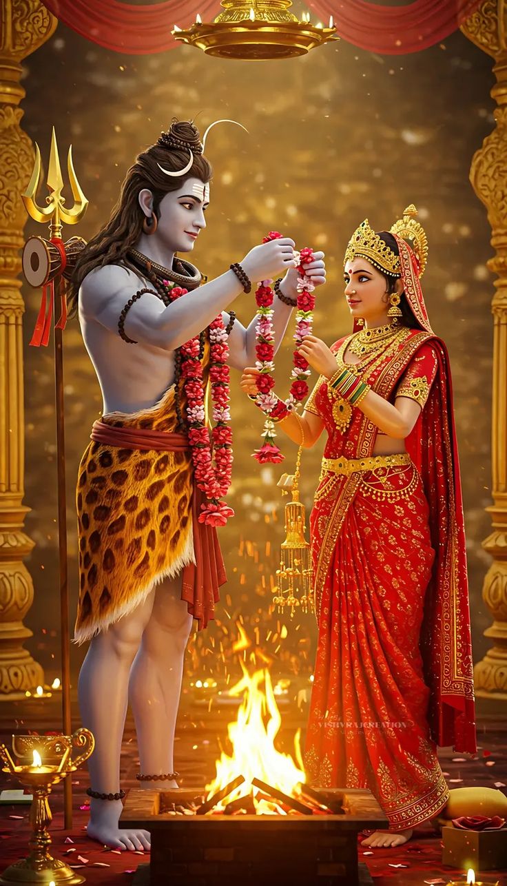 shiv parvati together images